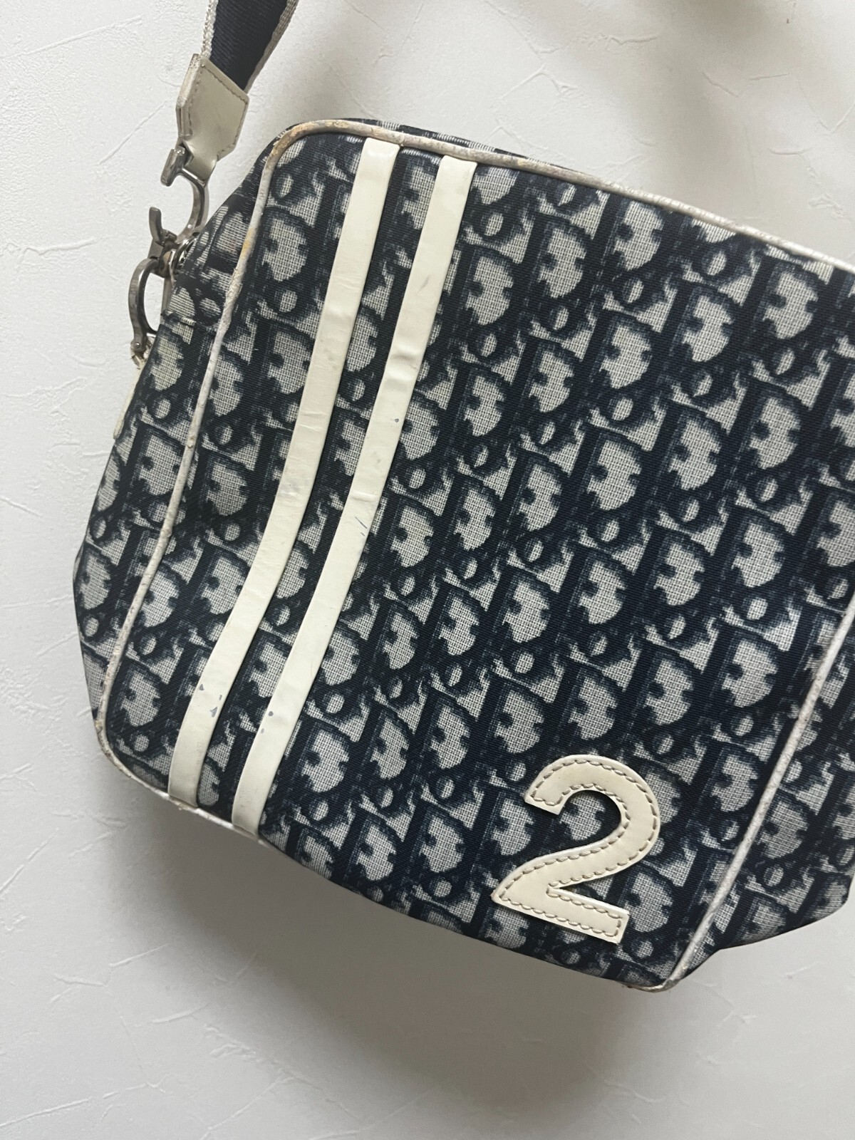 Christian Dior Trotter Pouch 【2】Navy Dior Navy Blue Monogram Trotter No. 2 Bumbag Waist Pouch