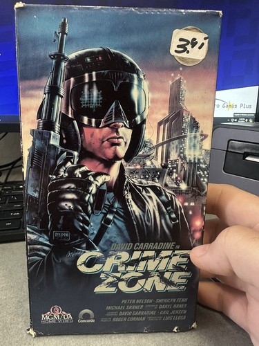 ダブルスコアVHS Crime Zone, VHS (1988), Cyberpunk-Thriller RARE OOP HTF