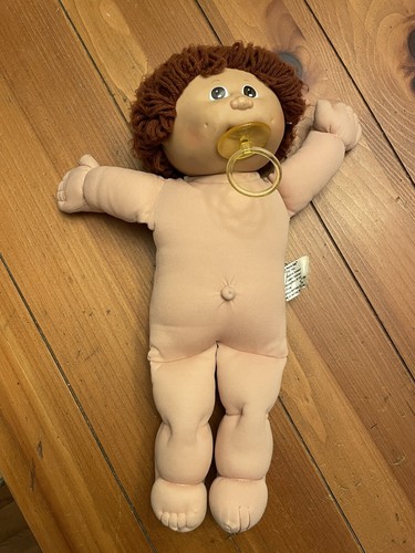 1982 Coleco Cabbage Patch Doll Boy Red/Brown Hair Brown Eyes, Pacifier