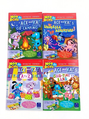 Hot Dots Jr Ace And Kat s Interactive Storybook Lot of 4 Children Paperback Book