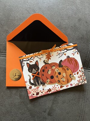 PAPYRUS Halloween Card - Cat Mice With Pumpkins Card
