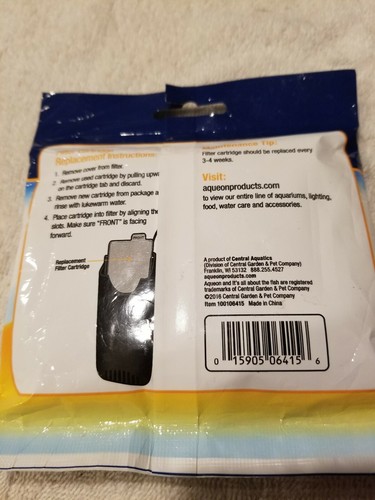 Aqueon Filter Cartridge Extra Small 3 Pack. **Free Shipping**