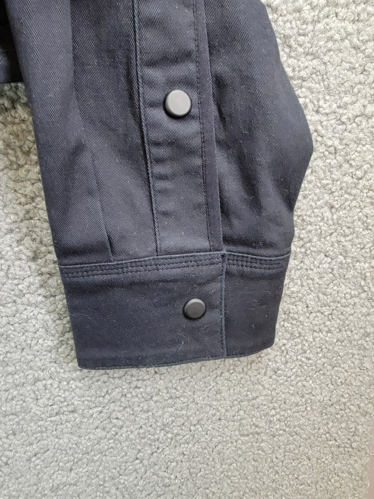 BASS OUTDOOR Relaxed Fit Worker Shirt Jacket Men's M Black Beauty Button Snap - Picture 11 of 19