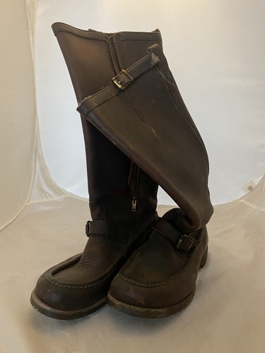 Russell Mocassin 17 in snake boots 20's label zip size 10
