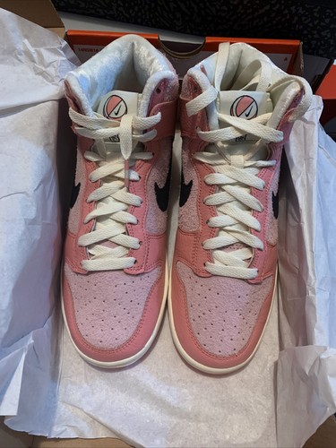 W Nike Dunk High Hoops Pack Medium Soft Pink Women's Size 7