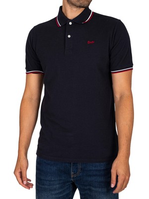 

Мужская рубашка-поло с логотипом Superdry, синяя, Синий, M1110344A-NAT