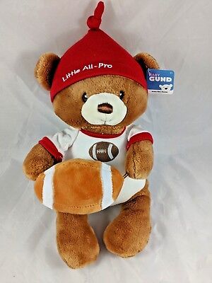 Baby Gund Little All Pro Football Bear Rattle Plush 4050502 Stuffed Animal toy