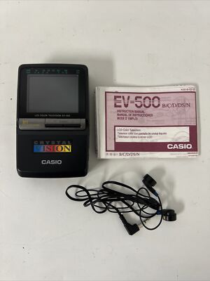 Vintage Casio EV-500B LCD Color Television Crystal Vision  ~ TFT Active Matrix