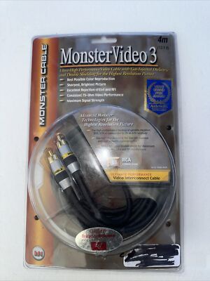 MONSTER CABLE VIDEO 3 MV3R-4M 13.1ft ULTRA-HIGH PERFORMANCE VIDEO CABLE NEW