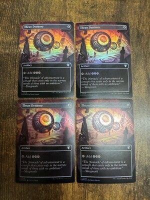 4x Thran Dynamo FOIL Borderless Commander Masters MTG Pack Fresh