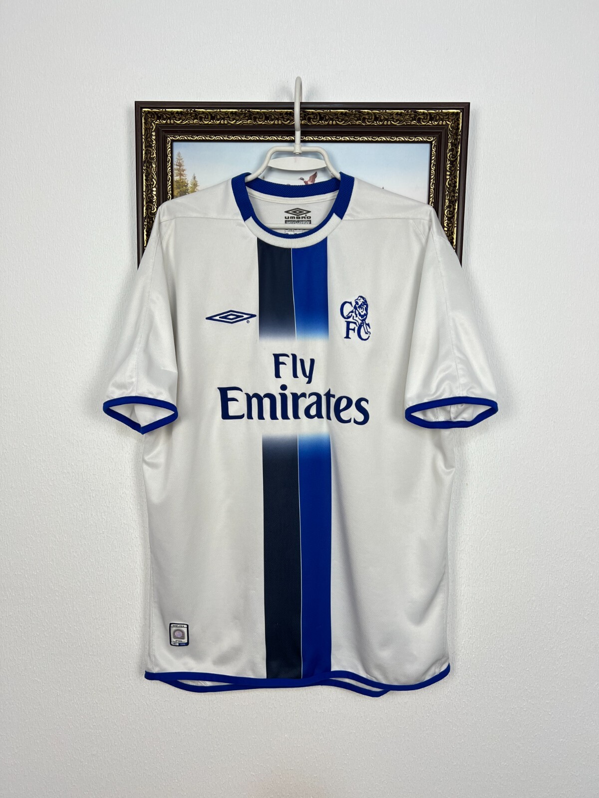 Chelsea Away football shirt 2003 Soccer Umbro White Jersey