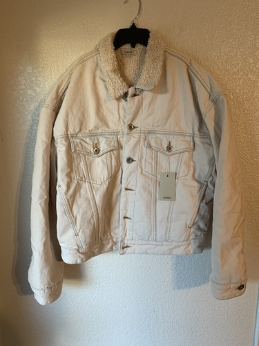 Yeezy Season 5 Sherpa Denim Jacket Natural Kanye West Size S NEW With Tags