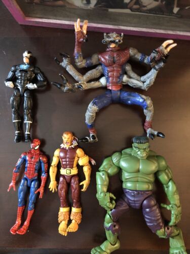Marvel Legends ToyBiz Action Figure Lot Man-Spider Hulk Marvel Legends ToyBiz Action Figure Lot Man-Spider Hulk