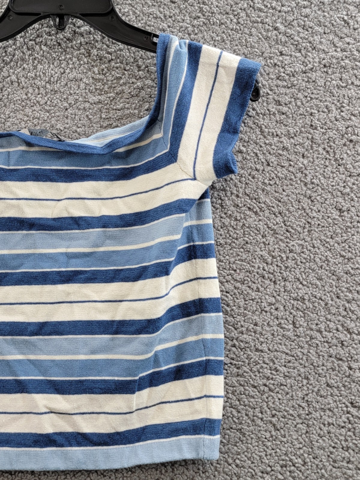 Lauren Ralph Lauren Striped Off-the-Shoulder Sweater Top Women L Multi Pullover - Picture 14 of 17