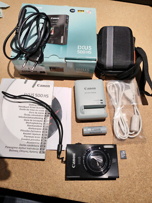 Canon IXUS 500 HS /Powershot ELPH 520 HS Digital Camera 10.1MP Black near mint