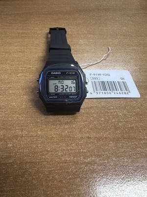 Orologio CASIO F-91W Uomo Donna Unisex VINTAGE Silicone Nero Classico Sveglia