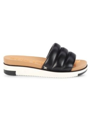 

SAM EDELMAN Женские черные стеганые кожаные шлепанцы без шнурков Annalisa, Черный, H5665L1