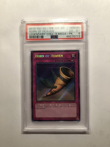 Horn of Heaven Secret Rare 1st Edition | 2012 Yugioh LC3 #EN090 PSA 6