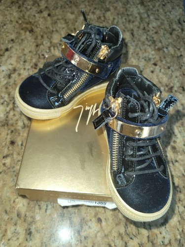 Giuseppe Zanotti Baby Sneaker 5.5 Infant Navy blue & gold | eBay