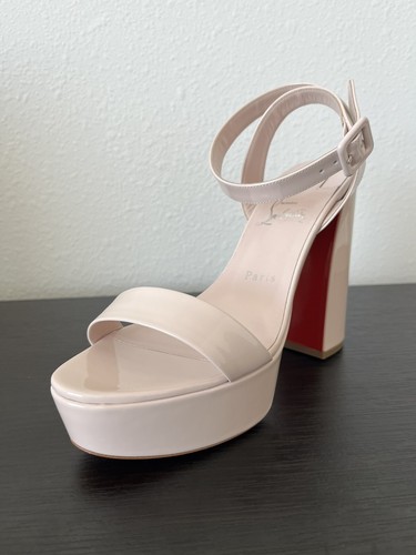 【24H限定値引き】 Christian Louboutin ベージュ Christian Louboutin Beige Fishnet Bow Slingback Exclu 140