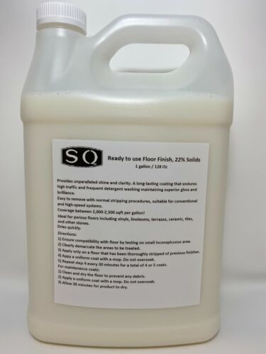 Ultra High Gloss Gallon of Floor Finish. APE Free! 22% Solids, ready to use