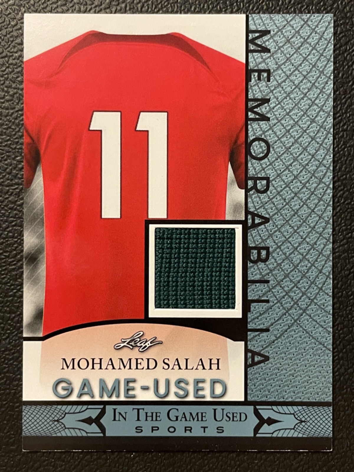 2024 Leaf In The Game Used Memorabilia Blue Mohamed Salah Jersey