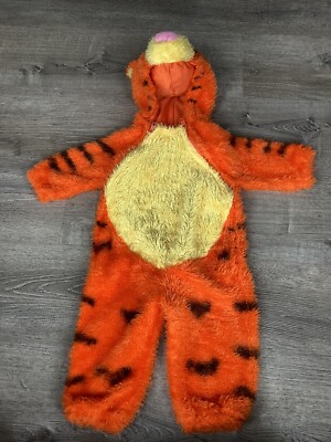 Disney Store Fuzzy Tigger BABY Full Costume with Hood Baby Size 24 Months