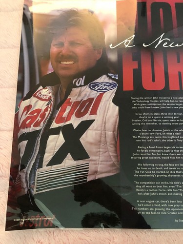 Vintage 1997 Castrol Oil John Force A New Beginning By Steve Dull poster