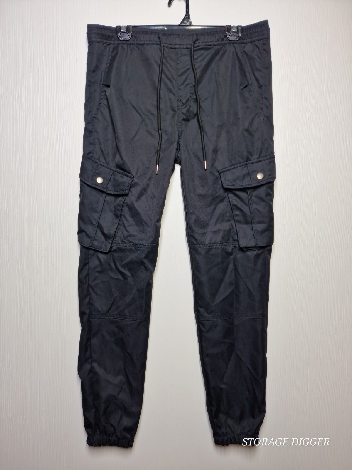 [Margesherwood ] / ☆ DRAW STRING CARGO PANTS / black Black Drawstring Slim Cargo Pants – Techwear Official