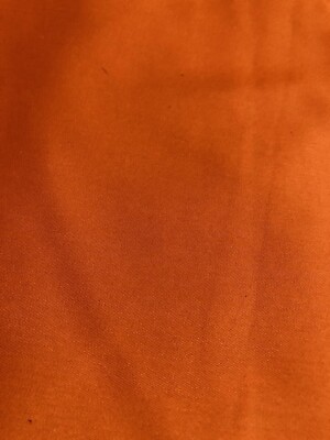 3 yds Cotton fabric-UNBRANDED-Shiny POLISHED cotton finish-SOLID ORANGE 45  Wide