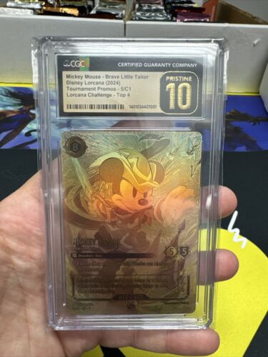 CGC Pristine 10 Gold LE 500 #12 Disney Lorcana Mickey Mouse CGC Pristine 10 Gold LE 500 #12 Disney Lorcana Mickey Mouse