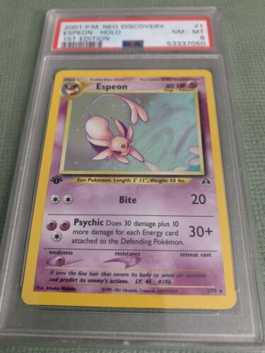 1st Edition Pokémon TCG Espeon Neo Discovery Holo Rare #196 1st Edition Pokémon TCG Espeon Neo Discovery Holo Rare #196