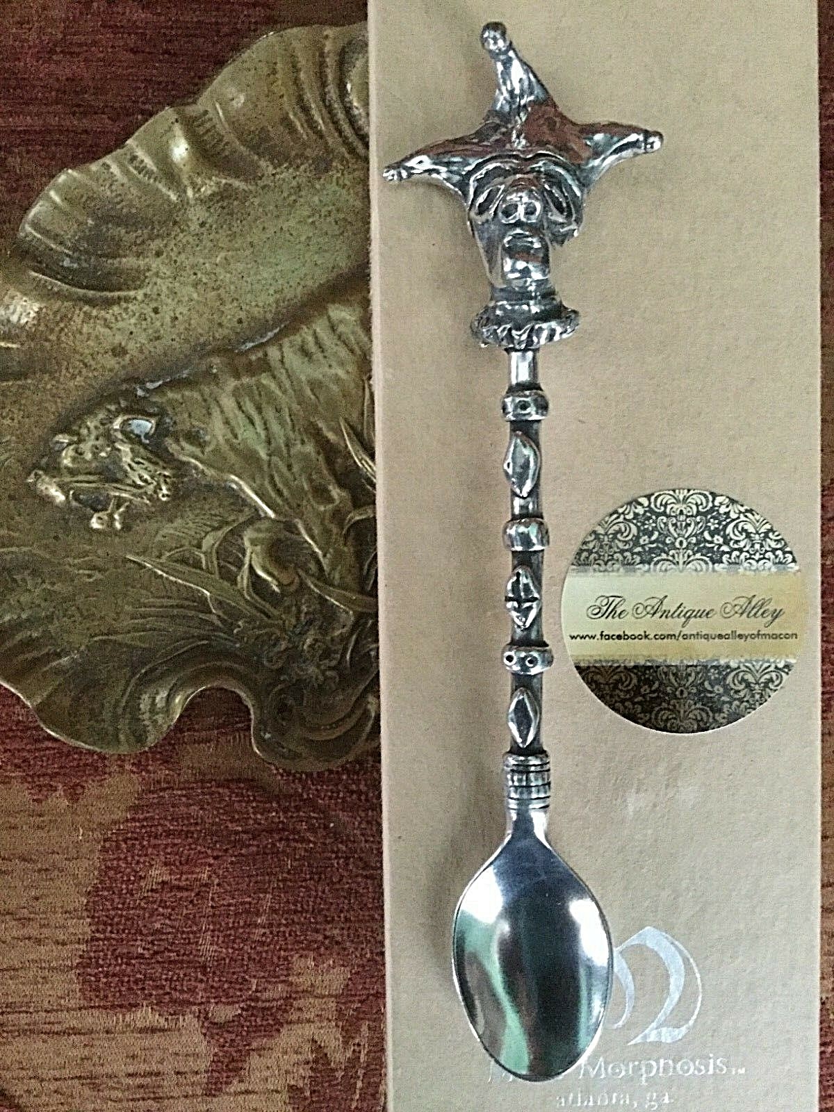 Metal Morphosis Handcrafted JESTER Shriner Small Serving Spoon  ~ NIB