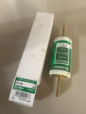 Littelfuse JTD 125 JTD125A 600V Time Delay Current Limiting Class J Fuse