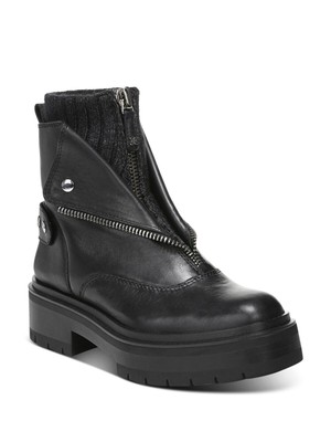 

SAM EDELMAN Женские кожаные мотоботы черного цвета на платформе Linds 11/2 дюйма с блокированным носком, 9,5 м, Черный, H8523L1