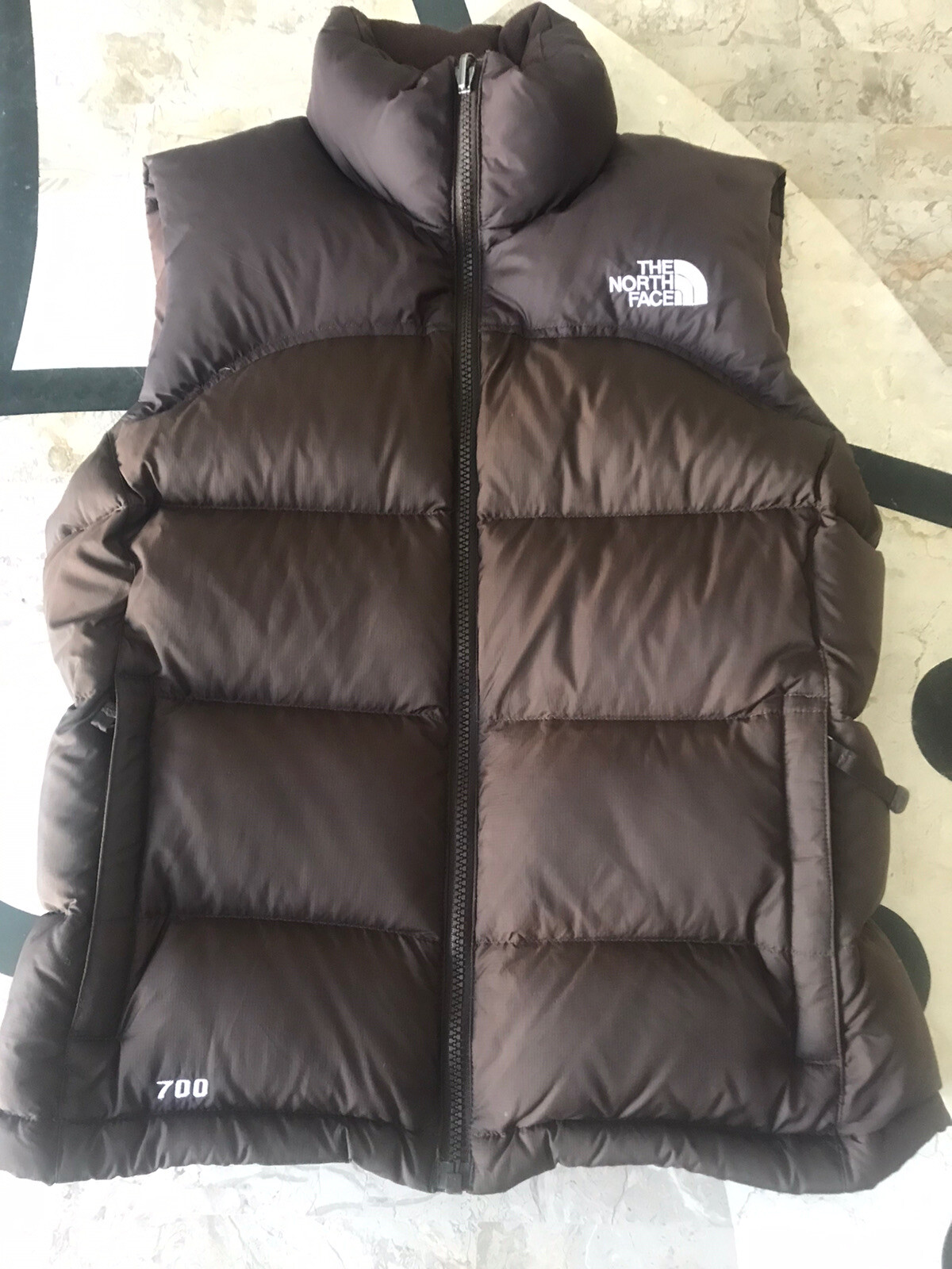 EUC THE NORTH FACE NOVELTY NUPTSE PUFFER 700 DOWN Brown VEST EUC THE NORTH FACE NOVELTY NUPTSE PUFFER 700 DOWN Brown VEST