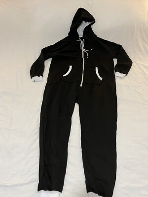 Unisex Adult Full-Zip Jumpsuit Black Size Medium NWOT 5c