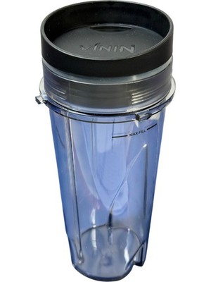 Ninja Blender Cup Replacement Part Grey Plastic Lid Max Fill Compatible