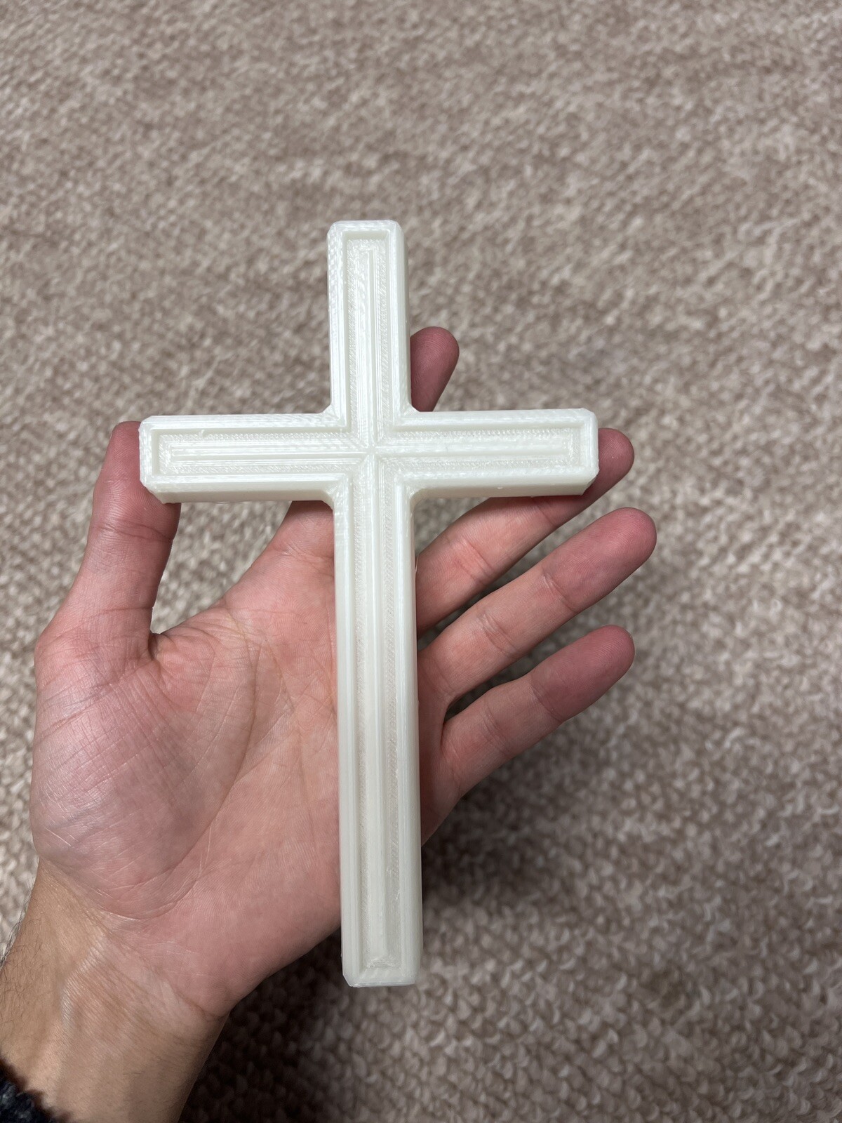 Glow in the Dark Christian Cross | 180mm, Green or Blue Ecofriendly 3D PLA ✝ 