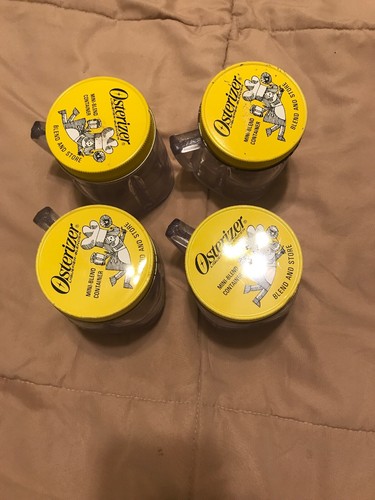 Oster Kitchen Center - Lot of 4 Mini Blend 8 oz Containers  -  Replacement Parts