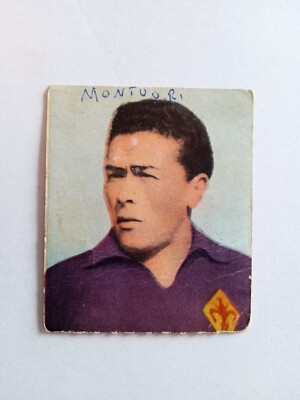 FIGURINA CALCIATORI ELAH 1955/56 FIORENTINA MONTUORI DA RECUPERO