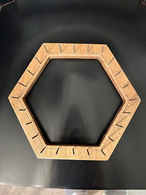 VINTAGE HEXAGON WOOD KNITTING LOOM
