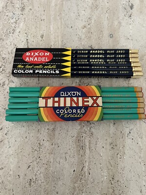 2 Packs Vintage Dixon Unused Thinex and Anadel Pencils