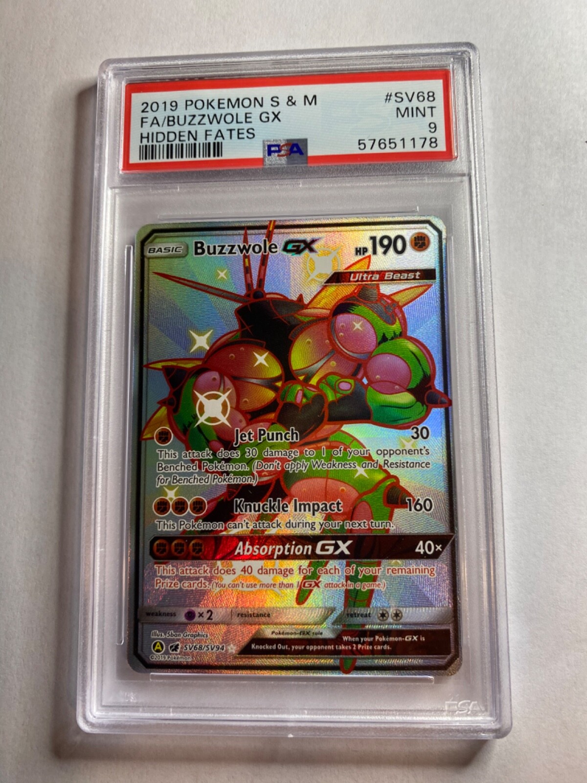 ✩.*˚　13579　✩.*˚ 2019 Pokemon Hidden Fates JESSIE & JAMES FULL ART #68 PSA 9