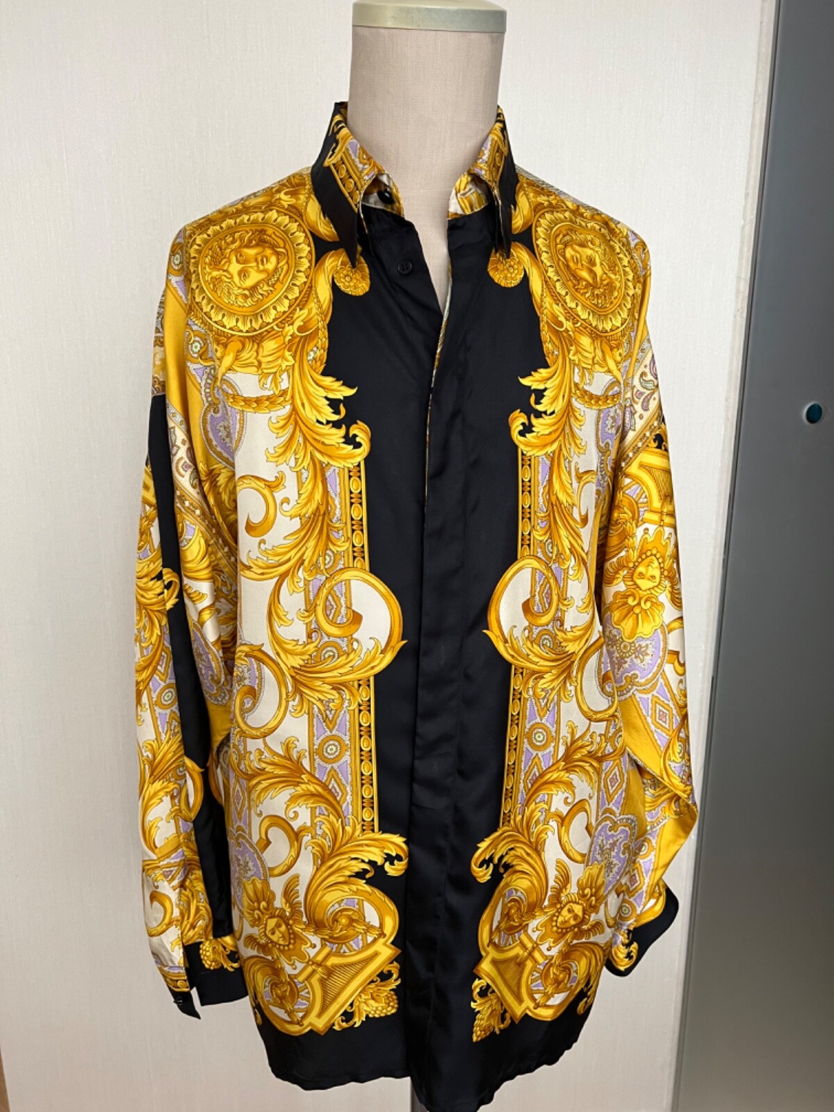 Versace couture vintage 90 nineties silk shirt atelier 50 | eBay