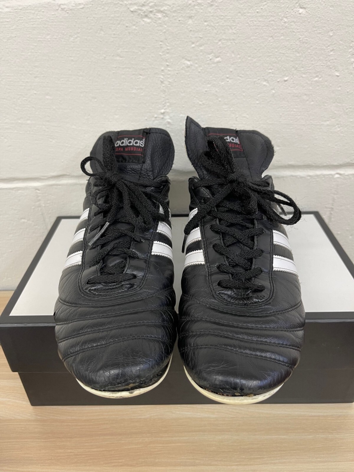 Adidas Copa Mundial 015110 Black Leather Soccer Cleats Shoes Sneaker Men's  Sz 12 | eBay