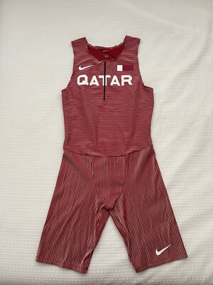Nike 2023 Pro Aeroswift Qatar World Championship Race Speed Suit Sz MEDIUM Men's