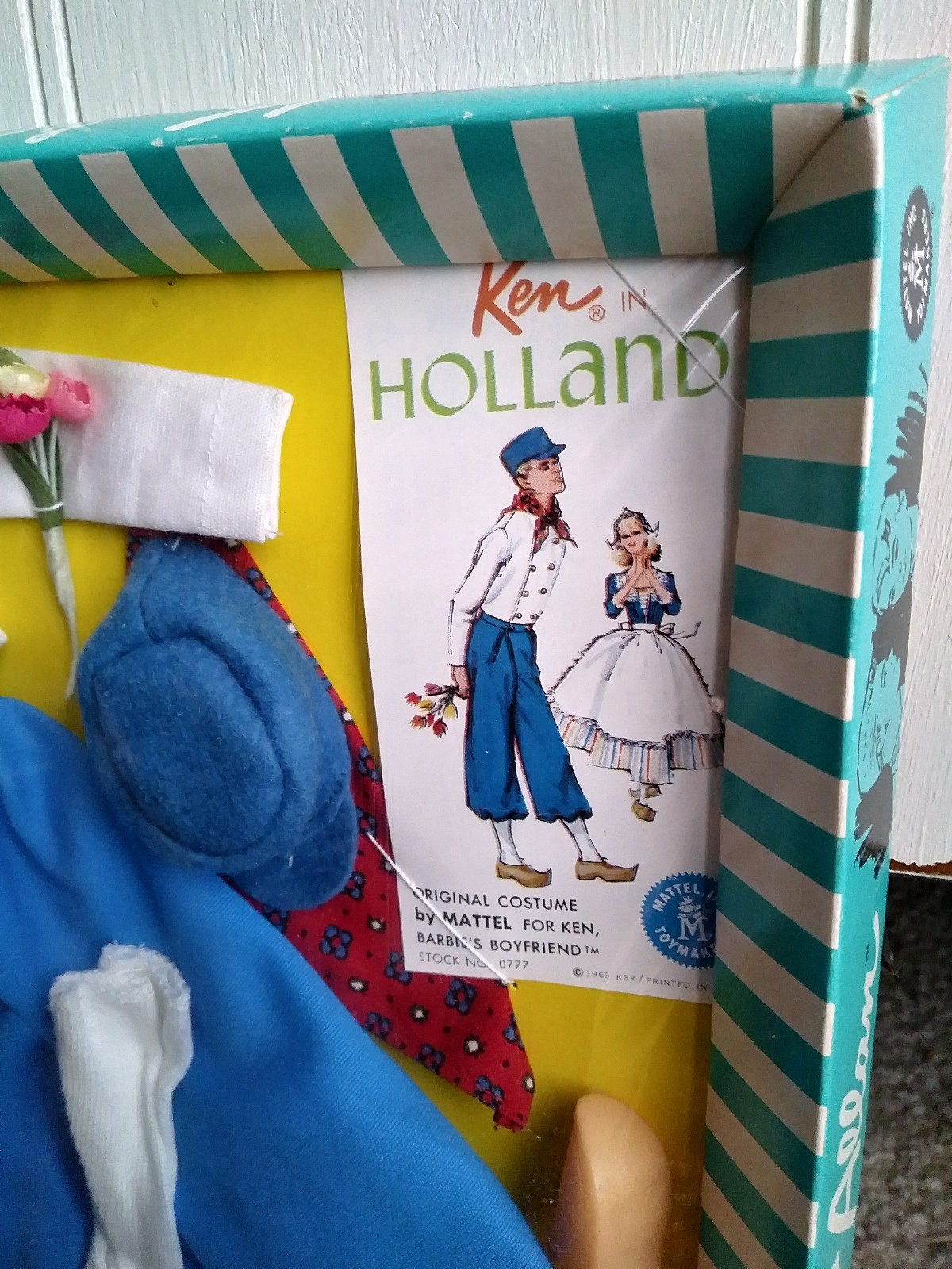 Vintage 1964 Barbie Fashions For Ken & Allan 0777 In Holland Clothes Accessories