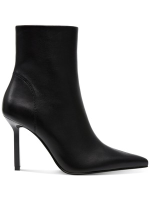 

STEVE MADDEN Женские черные кожаные ботильоны Elysia с острым носком на шпильке, 11 м, Черный, ELYS05S1