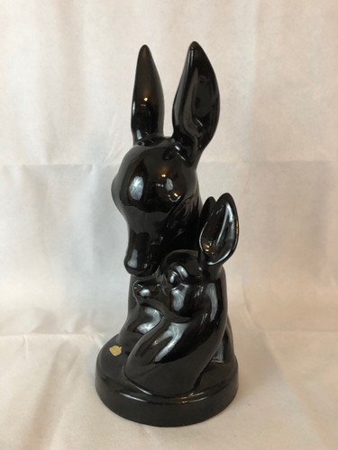 Haeger Doe N Fawn Ebony W/Sticker 16”.  Mint        1Lr